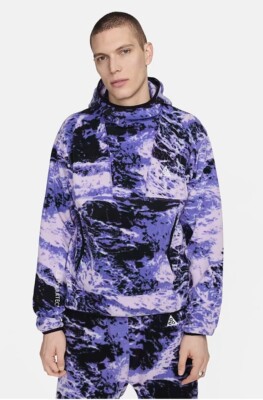 Nike ACG Wolf Tree Polartec Fleece Pullover Hoodie Size Small