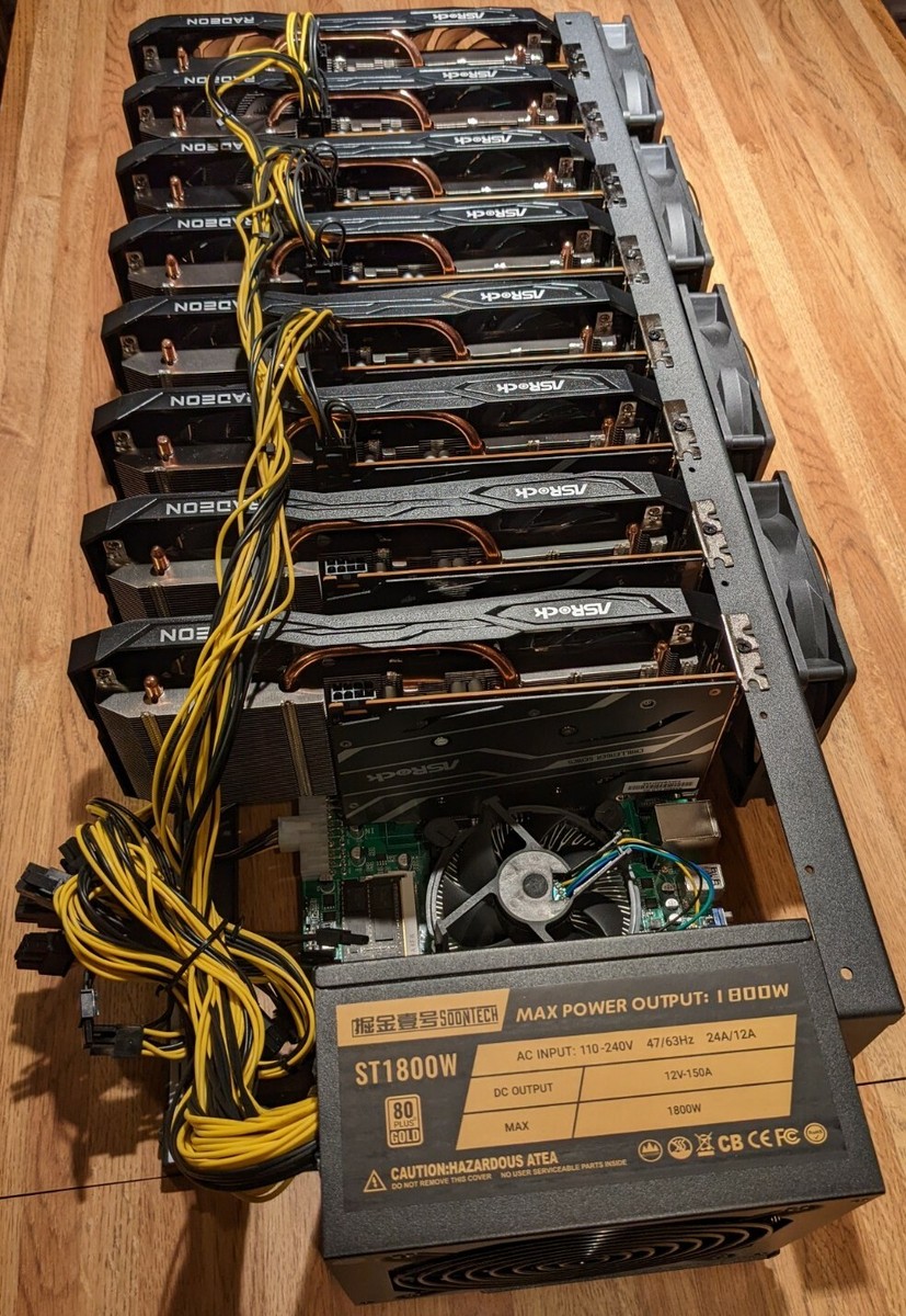Cryptocurrency Mining Rig Good Mining Cards Complete GPU Ethereum Mining  Rig AMD RX6600 (8GB) GPUs Included