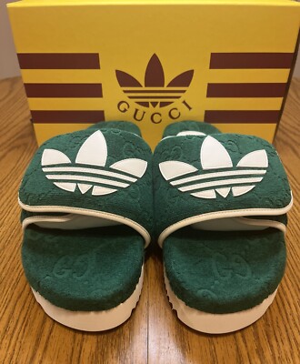 Gucci X Adidas GG Platform Sandal (Green) | eBay Gucci X Adidas GG Platform Sandal (Green) | eBay