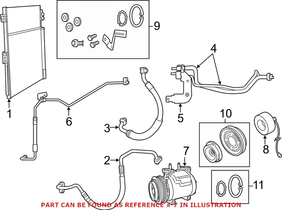 Compresor de aire acondicionado Mopar genuino OEM para Jeep Grand Cherokee Foto 2 de 2
