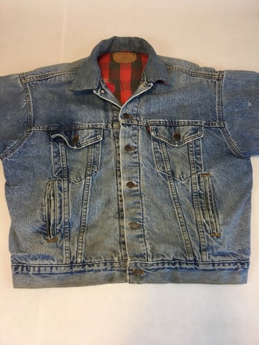 Buffalo Plaid Lined Denim Jacket 