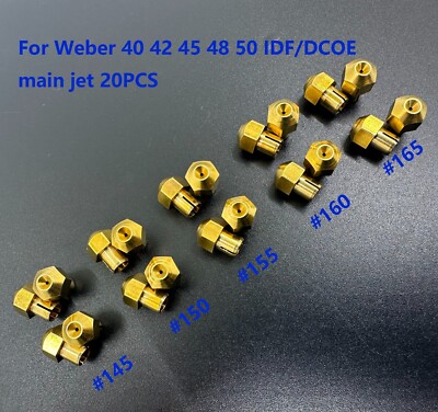 Weber Carb Jet Replacement Weber Main Fuel Jet #73401 - Brass Jet For DCOE, DCOM, IDF, IDA, DCNL Carburetors (Size 80-250) Zenith Fuel Systems Fuel Injectors & Main Jets