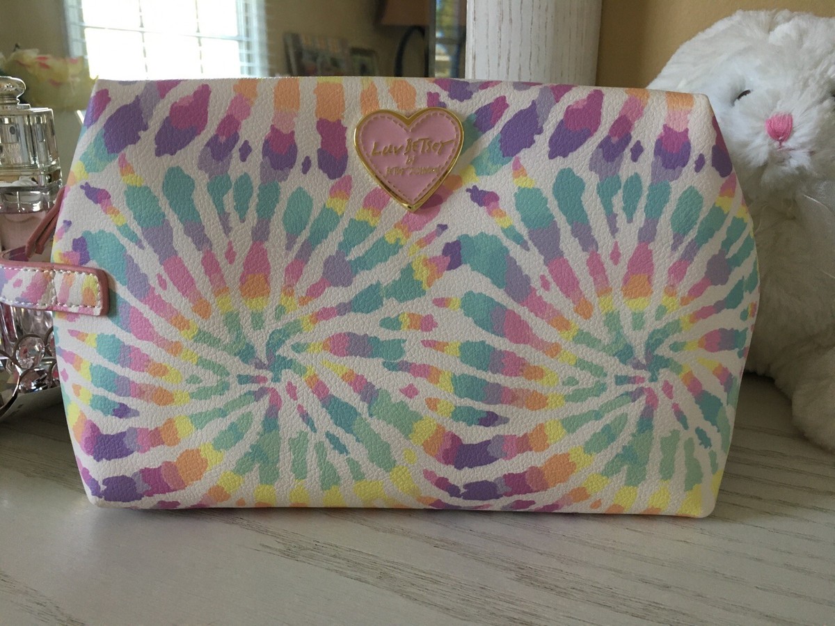 LUV Betsey Jonson loaf Makeup cosmetic bag Pink Multicolor
