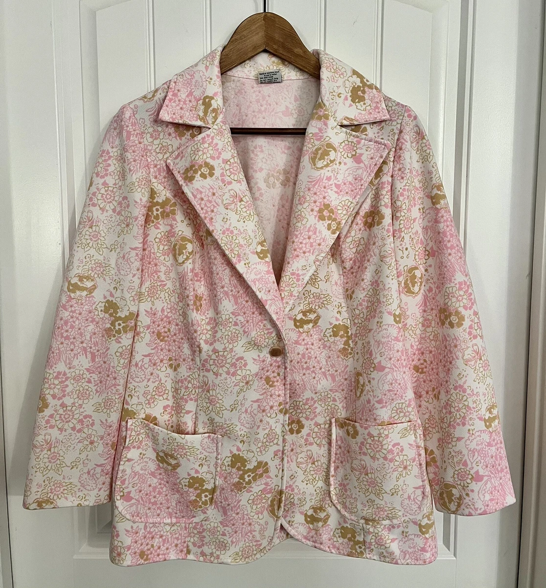 Pink floral best sale blazer