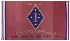 3X5 1st Marine Division "First To Fight" Poly Flag Banner OFFICIALLY LICENSED