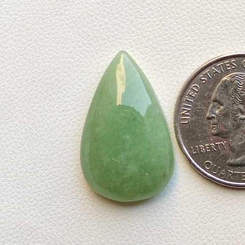 Cabochon De Vivianite Verte Naturelle 15 Carats, 21x21mm Ovale - Pour Bijoux