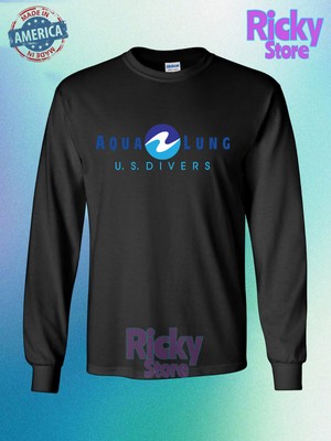 New Tee Aqua Lung U.S Divers Men's Long Slevee T-Shirt American T-Shirt