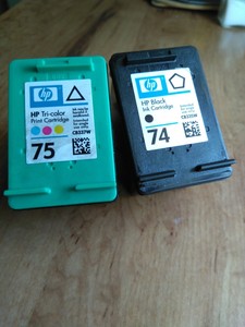 HP 74 75 CB335W Black and Tri-Color CB337W Printer Ink ...