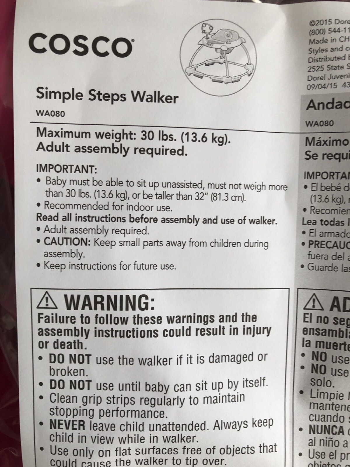 simple steps walker
