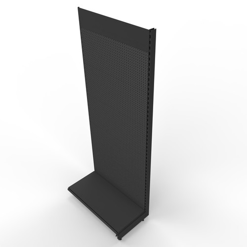 Mounting shelf Tego 300 x 100 cm (HxW), perforated plate rear wall, anthracite