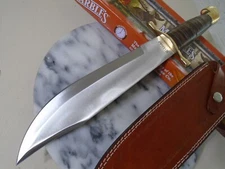 Marbles Stacked Hunter Bowie Knife Fixed Blade Leather Sheath MR555 15 3/4" OA
