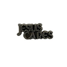 Jesus Cares Lapel Hat Jacket Vest Shirt Collar Backpack Bag Pin