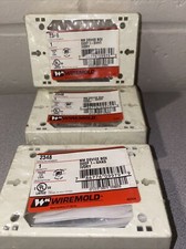  LOT OF 3 WIREMOLD, 2348, SURE-SNAP DEVICE BOX DEEP 1-GANG IVORY.
