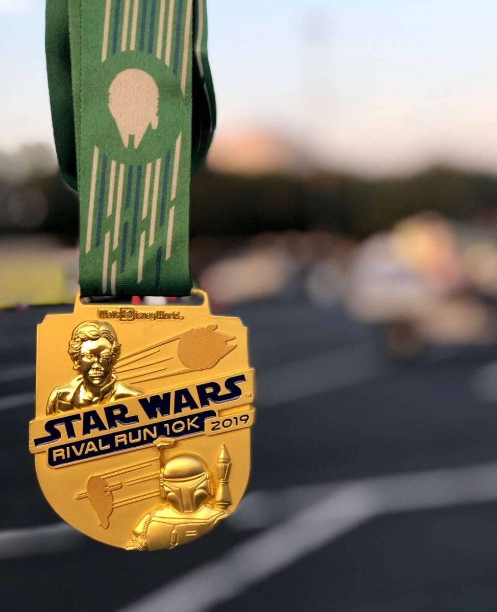 Run Disney Star Wars 2019 10k Medal Disney World Han Solo Boba
