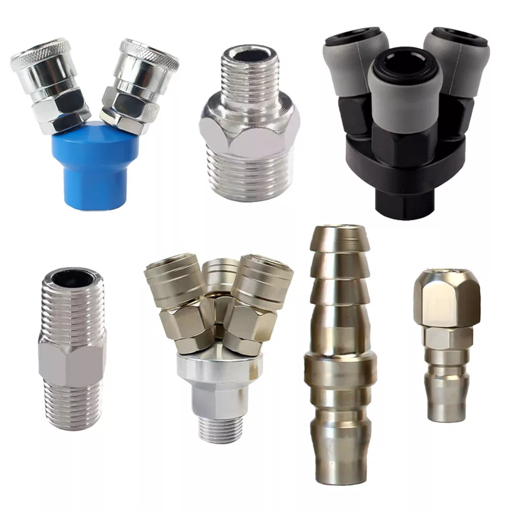 Airline Air Compressor Line Hose 1 4 BSP Y Piece 2 3 Way Quick Release Fittings
