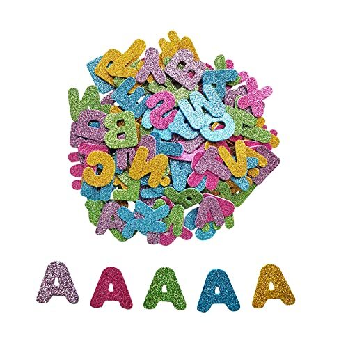 Glitter Letters Stickers, 140 Pcs Foam Stickers for Kids Self Letter Sticker - Picture 5 of 7