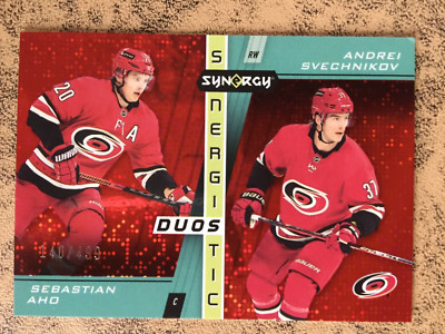 Sab AHO Andrei SVECHNIKOV 2021-22 UD Synergy  SYNERGISTIC DUOS #SD-12 #/499 CAR