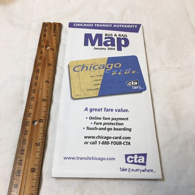 Map Chicago Transit Authority Bus Rail January 2004 CTA