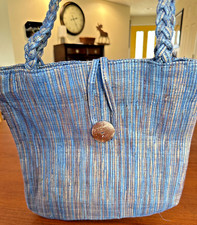 Vintage Boho Brand Tapestry Bag 12 x12 Braided Handles Hippie Retro