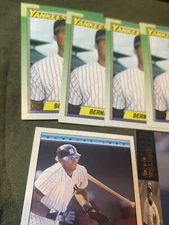 Collection of Bernie Williams baseball cards