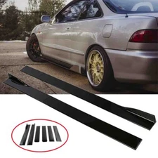 For Acura Integra Hatchback Gloss 78.7'' Side Skirts Extension Rocker Panel Lips