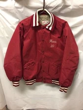 Vintage Ripon Jackets Mens Sz L Lined Button Bown Varsity Hockey Hans # 20