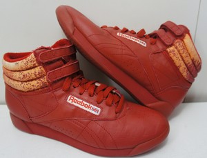 red reebok freestyle high top