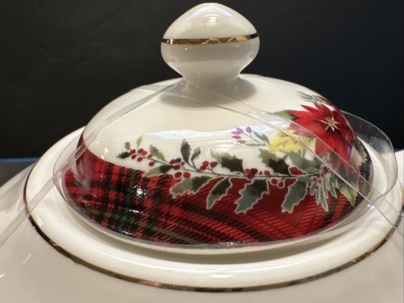 Grace Teaware Teapot Poinsettia Christmas Holiday Traditional Brand New. Unused