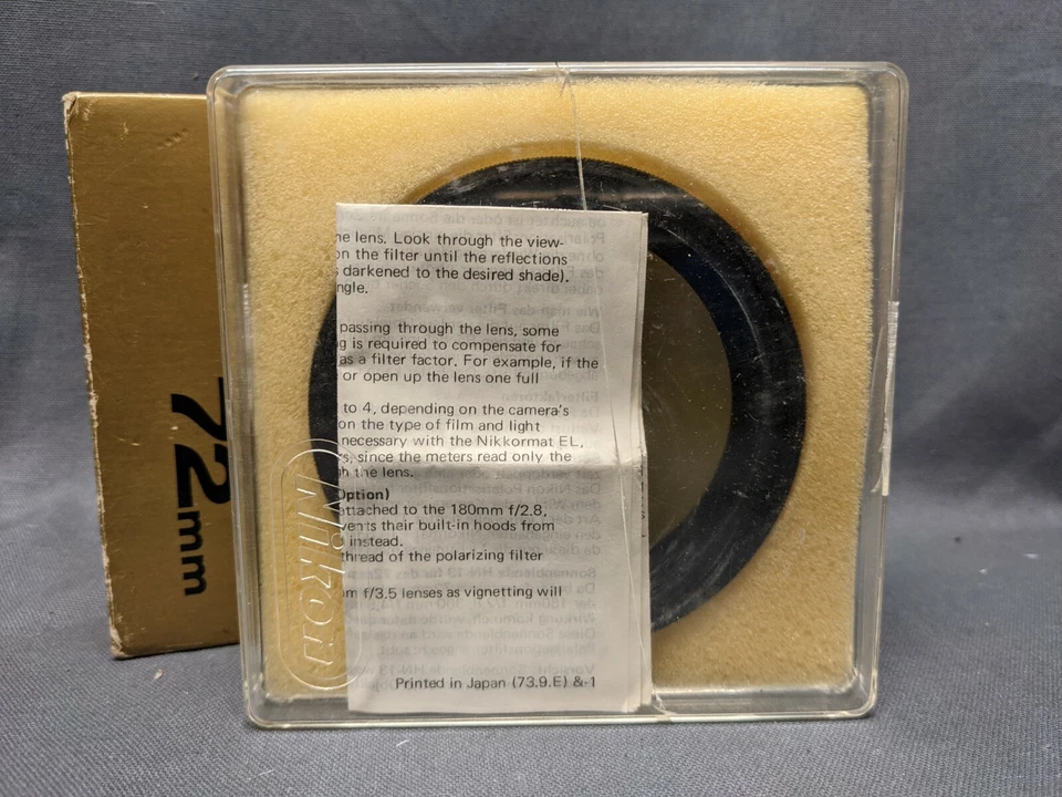 Nikon Filter Polarizing Screw-in-Mount 72mm in Original Box - Image 2 of 4