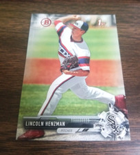 LINCOLN HENZMAN 2017 BOWMAN DRAFT BD-11 CARD WHITE SOX (FIRST ROOKIE BASE)