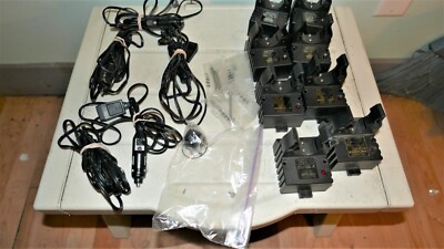 Lot of  8 Steamlight Stinger Flashlight 75100 Charging Cradles 5 DC Jack Cables