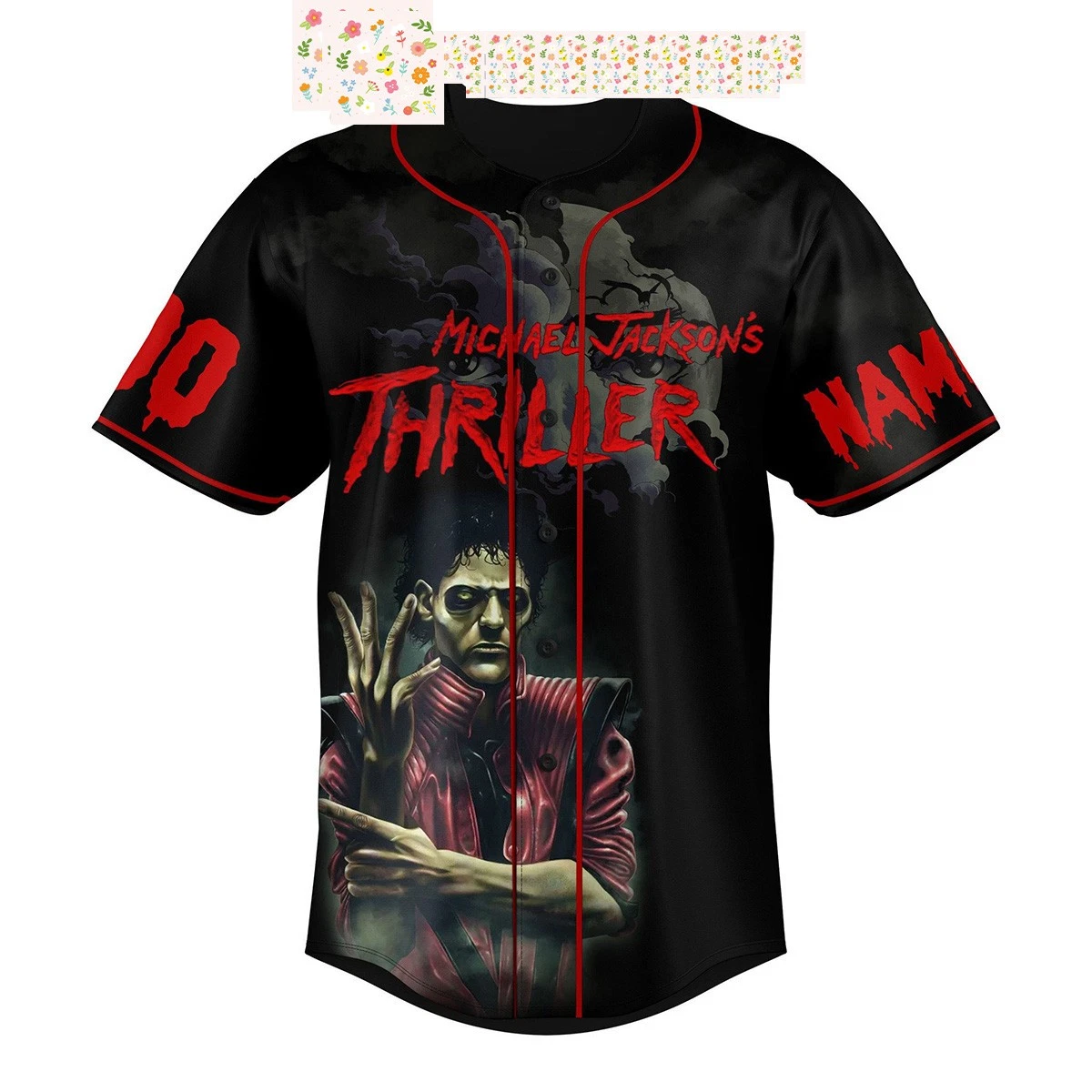 Michael Jackson Thriller Baseball Jersey Night I Gonna Thrill You