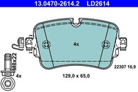 Bremsbelagsatz Scheibenbremse Ate 13.0470-2614.2 (1Satz-1Stk)