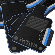 To fit Maserati Ghibli 2014-2021 Car Mats Tailored Black + Dual Trim [N]