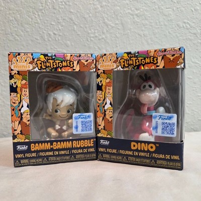 Funko Minis The Flintstones Dino & Bamm Bamm Figure Lot of 2 New in Box