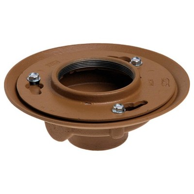 JAY R. SMITH MFG. CO 2005Y04BA-P050 Floor Drain,4 in Body H,Cast Iron 11U237