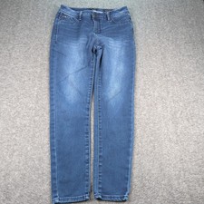 Curve Appeal Jeans Womens 4 Blue Minimalist Jegging Stretch Skinny Faded