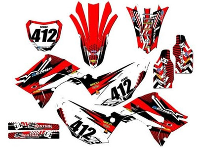 2002-2012 Polisport Restyle Cr 125 R Mayhem Rot Senge Grafiken Set Kompatibel