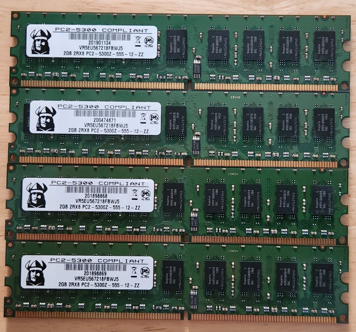PC2-5300 DDR2-667 Computer Memory (RAM) 8 GB Total Capacity for
