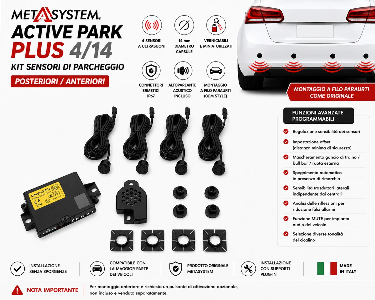 Sensori di parcheggio posteriore per auto da 4 sensori | Acquisti 