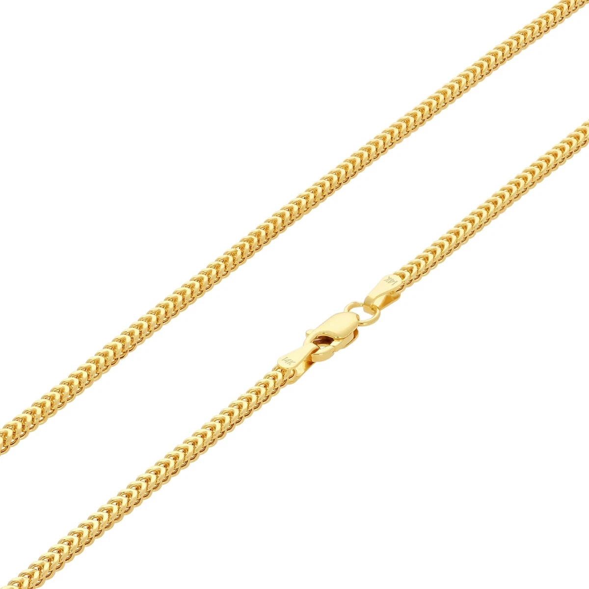 14K Oro Giallo 2.5mm Palma Grano Foxtail Franco Rotondo Spiga - Foto 4