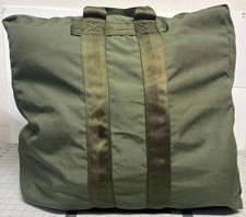 Flyer's Kit Bag US Military Issue Nylon Canvas OD Green Pilot Kitbag 1 Snap inop