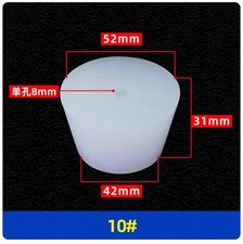 5Pcs 10 Food grade solid silicone stopper single hole fenestrated For sealing