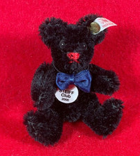 Steiff Club Mini Black Teddy Bear Mohair 4 inch 2000 Club Gift