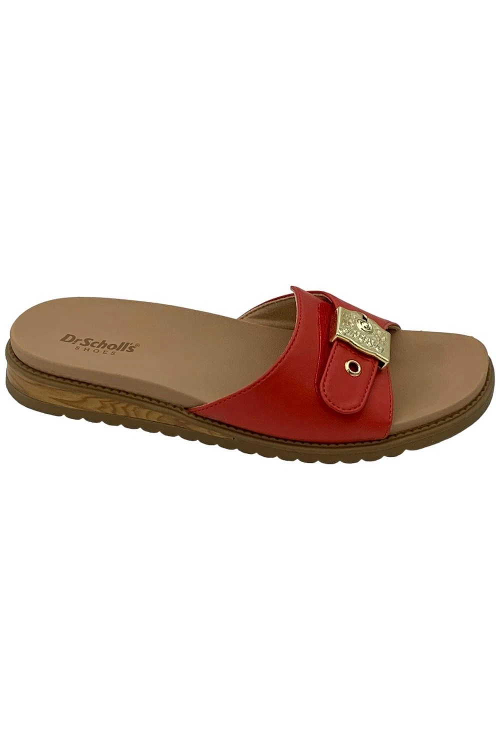Dr. Scholl's Buckle Slide Sandals Island Icon Vintage Red