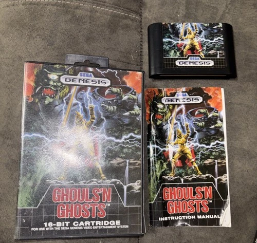 Ghouls 'n Ghosts (Sega Genesis, 1989) Authentic CIB Complete In Box