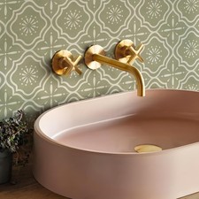 25Pcs Peel and Stick Tile Transfer Stickers, Sage Green Floral Tile Decal -Ad...