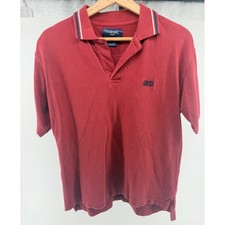 Vintage Guess Jeans Kids Red Short Sleeve Collared Polo Shirt Size M 12 14