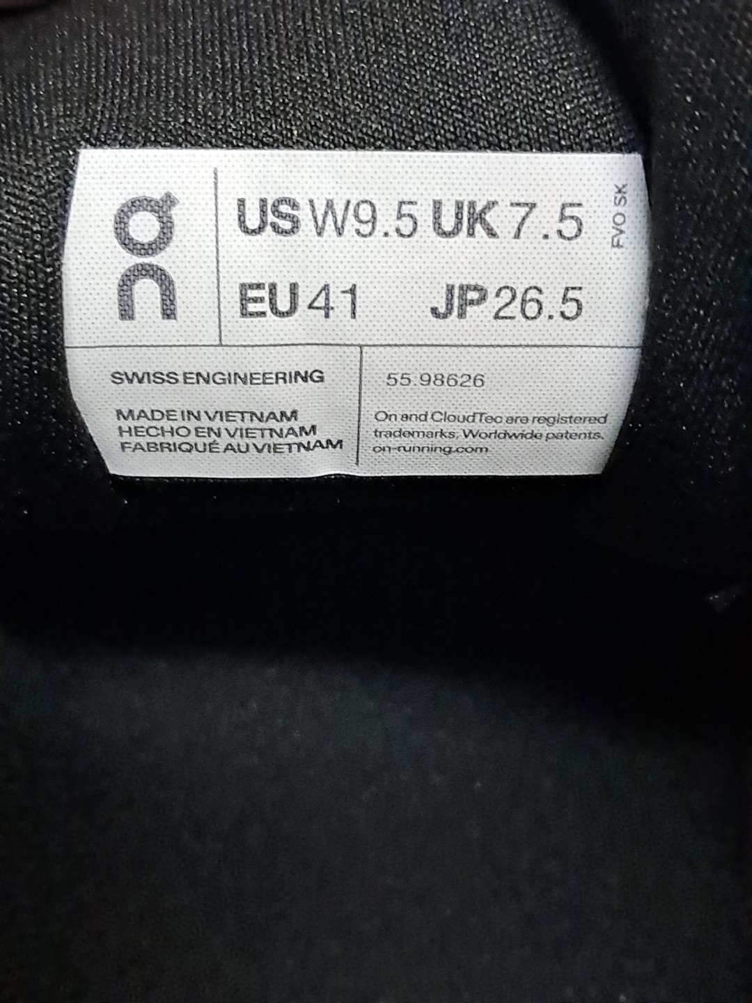 ON Cloudgo Black Eclipse US W 9.5 Cloudtec On Clo… - image 9