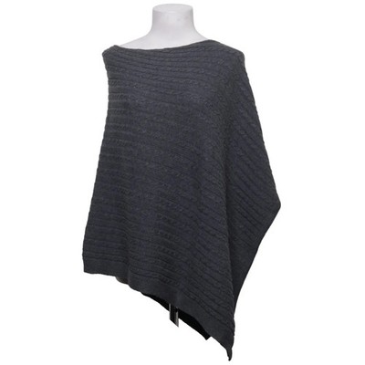 Me&i, Poncho, Größe: ONE SIZE, Grau, Baumwolle, Sonstiges, Zopfstrick #pwq